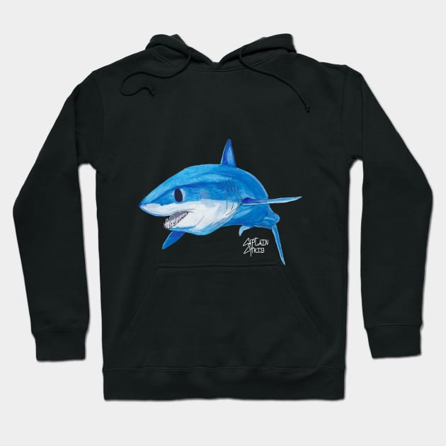 Mako for dark shirts Hoodie by CaptainChrisArt